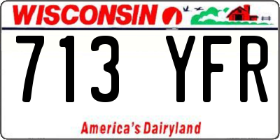 WI license plate 713YFR