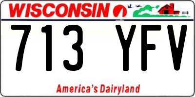 WI license plate 713YFV