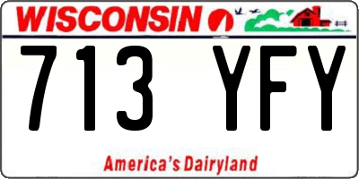 WI license plate 713YFY