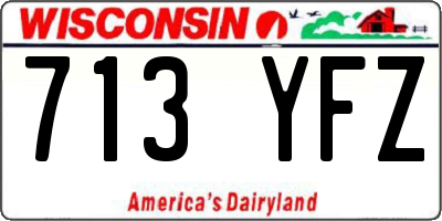 WI license plate 713YFZ