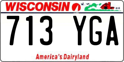 WI license plate 713YGA