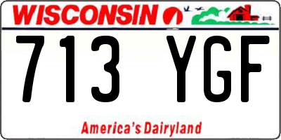 WI license plate 713YGF