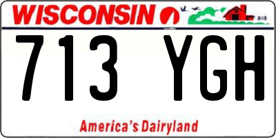 WI license plate 713YGH