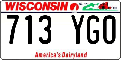 WI license plate 713YGO