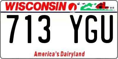 WI license plate 713YGU
