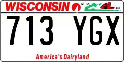 WI license plate 713YGX