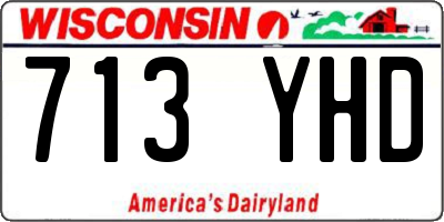 WI license plate 713YHD