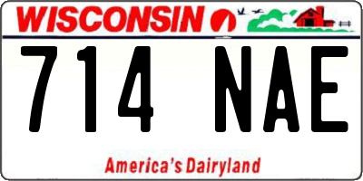 WI license plate 714NAE