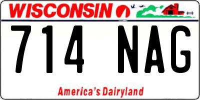 WI license plate 714NAG