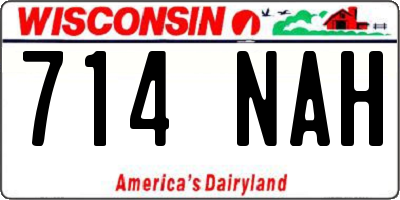 WI license plate 714NAH