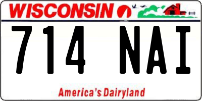 WI license plate 714NAI