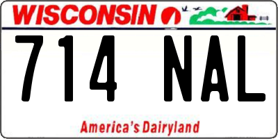 WI license plate 714NAL