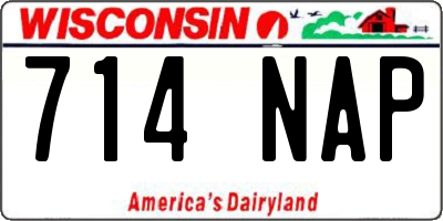 WI license plate 714NAP