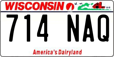 WI license plate 714NAQ