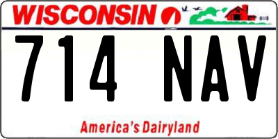 WI license plate 714NAV