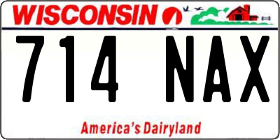 WI license plate 714NAX