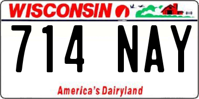 WI license plate 714NAY