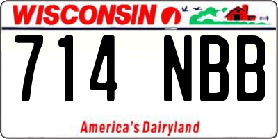 WI license plate 714NBB
