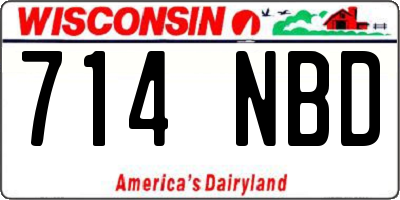 WI license plate 714NBD