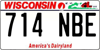WI license plate 714NBE