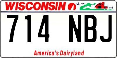 WI license plate 714NBJ
