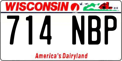 WI license plate 714NBP