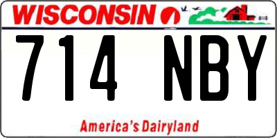 WI license plate 714NBY