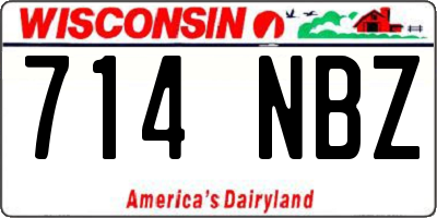 WI license plate 714NBZ