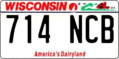 WI license plate 714NCB