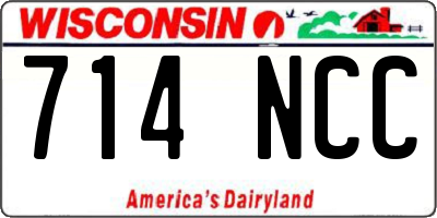 WI license plate 714NCC