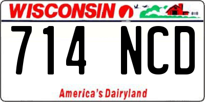 WI license plate 714NCD