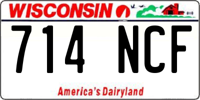WI license plate 714NCF