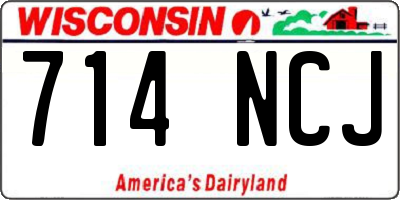 WI license plate 714NCJ