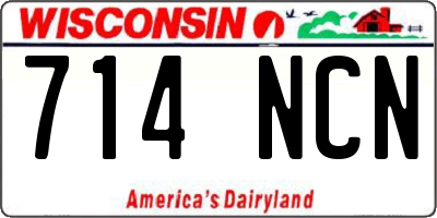 WI license plate 714NCN