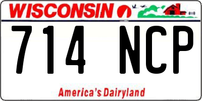 WI license plate 714NCP