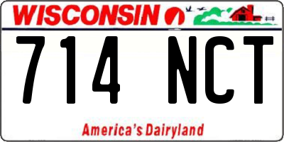 WI license plate 714NCT
