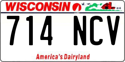 WI license plate 714NCV