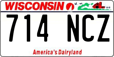 WI license plate 714NCZ