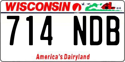 WI license plate 714NDB