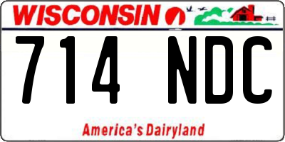 WI license plate 714NDC