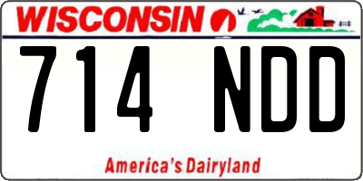 WI license plate 714NDD