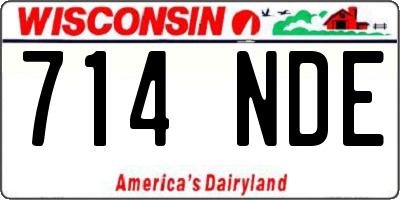 WI license plate 714NDE