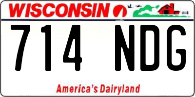 WI license plate 714NDG