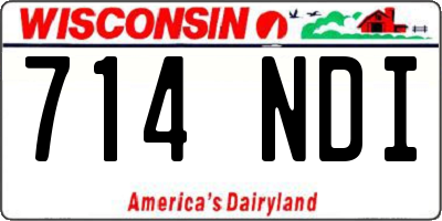 WI license plate 714NDI