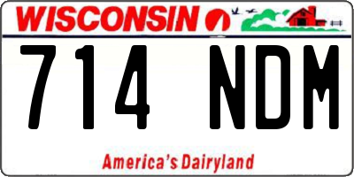 WI license plate 714NDM