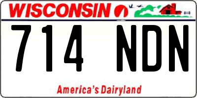 WI license plate 714NDN