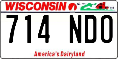 WI license plate 714NDO