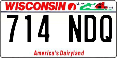 WI license plate 714NDQ