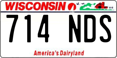 WI license plate 714NDS