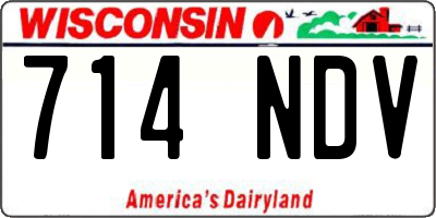 WI license plate 714NDV